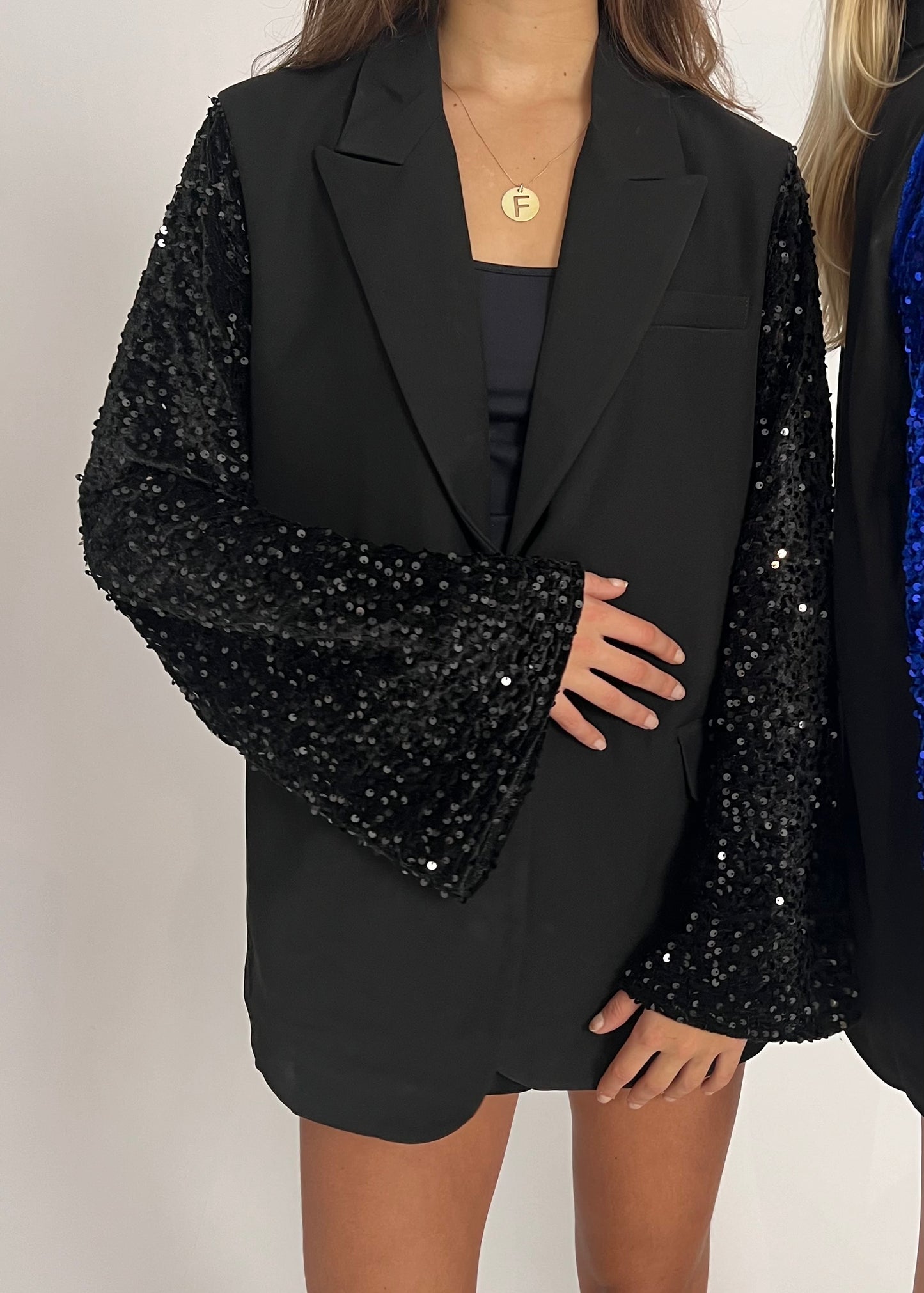 Glitter Black Blazer